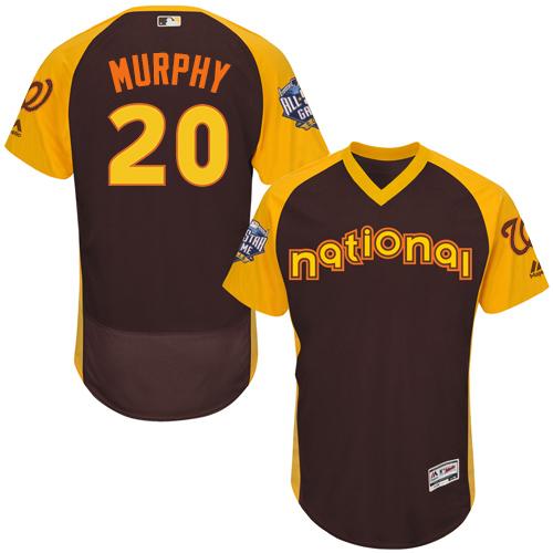 Nationals #20 Daniel Murphy Brown Flexbase Authentic Collection 2016 All-Star National League Stitched MLB Jersey - Click Image to Close